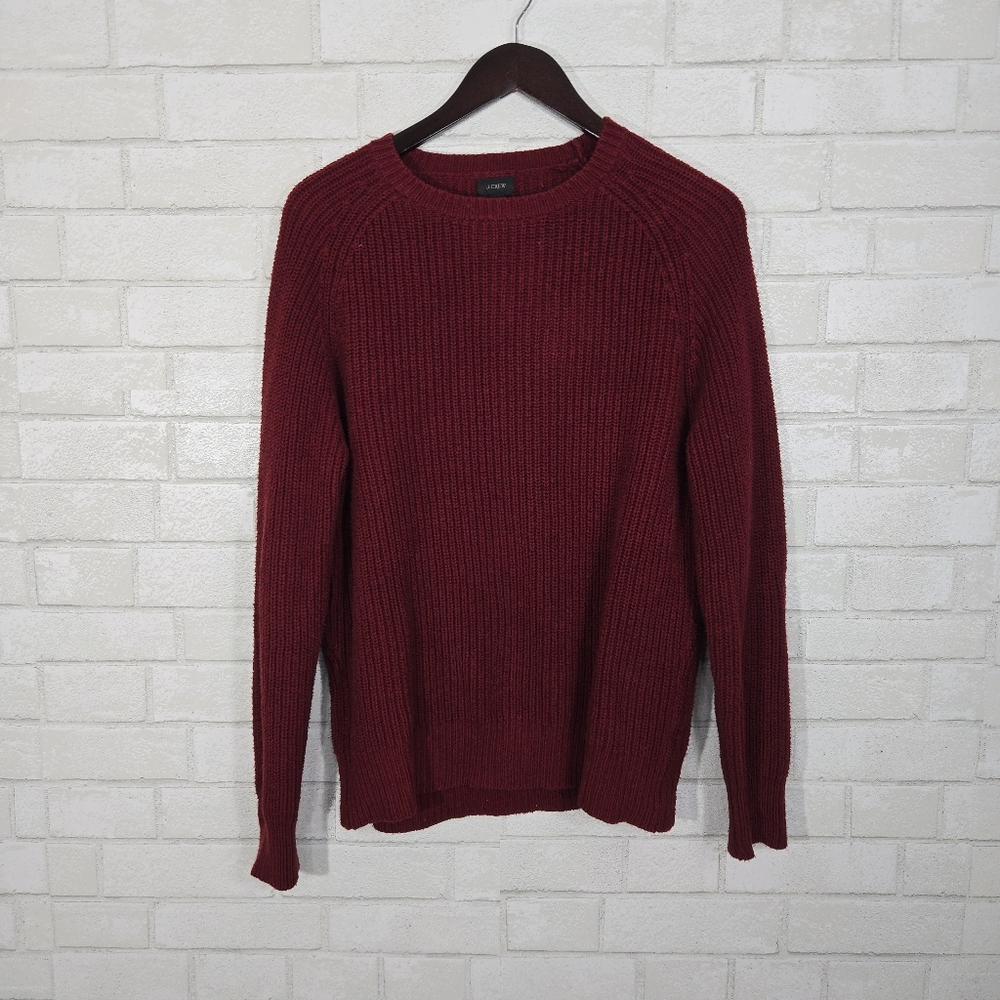 J. Crew heavy, dark red sweater